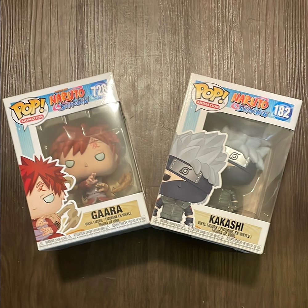 Funko Pop Naruto Shippuden Gaara and Kakashi Figures